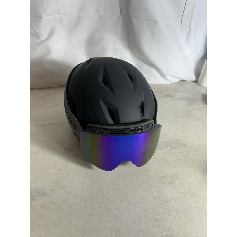 Odoland Ski Helmet and Goggles Set  Snowboard Helmet Goggles Black Size Small